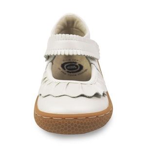 White ruche shoe toddler girl size 9